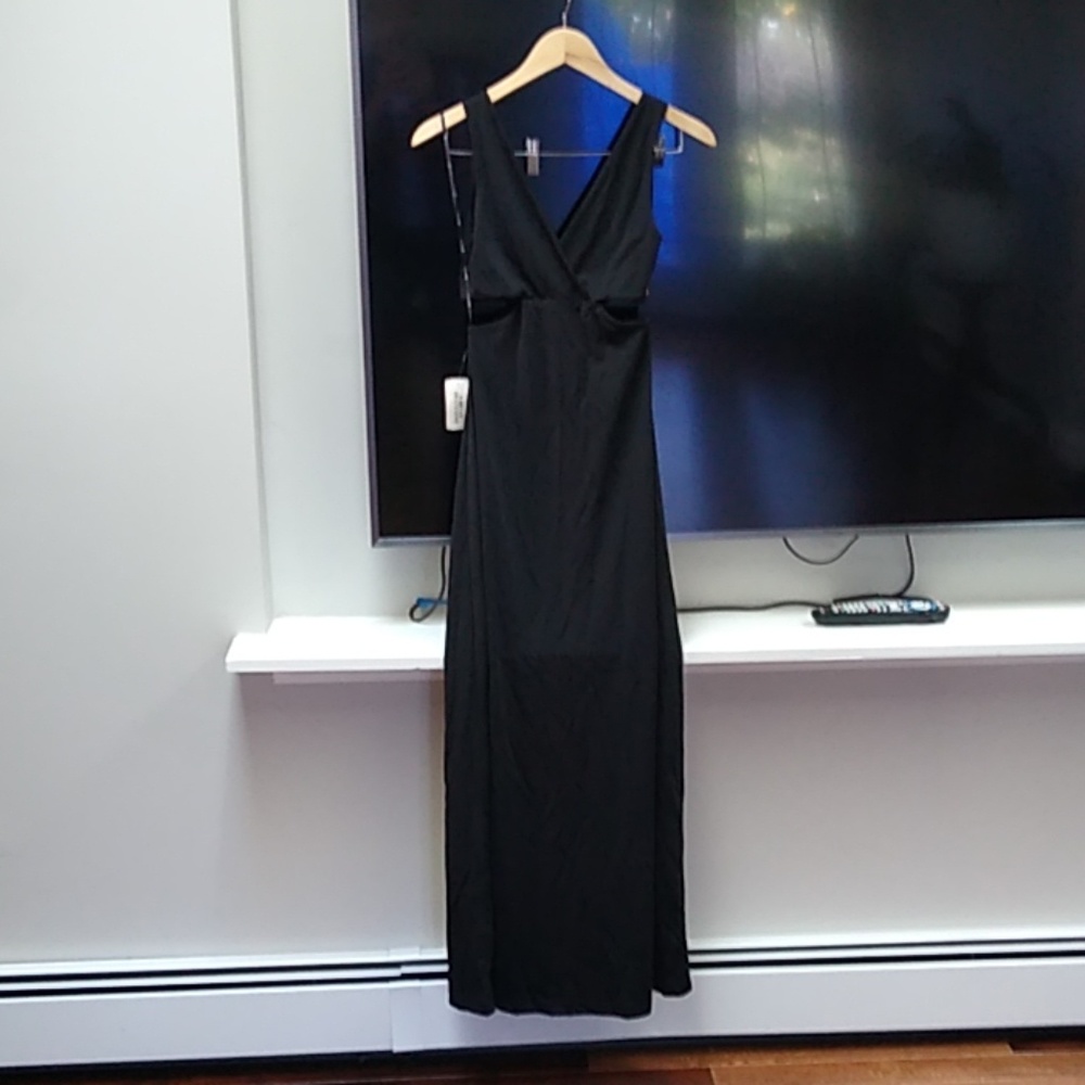 Beautiful &elegant full length black cut out dress